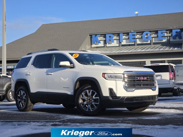 Summit White 2020 GMC Acadia SLE FWD SUV / Crossover Front-Wheel Drive 9-Speed Automatic