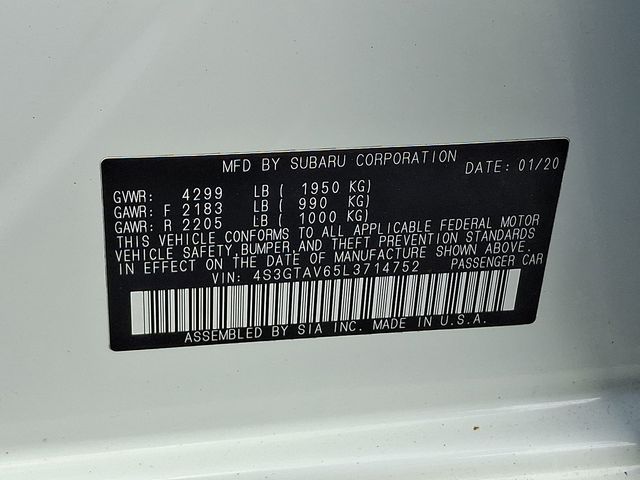 2020 Subaru Impreza Premium White at Subaru and VW of Moon Township