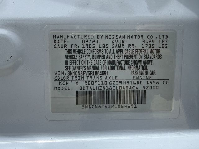 2024 Nissan Versa 1.6 SR Gray at Baytown Hyundai
