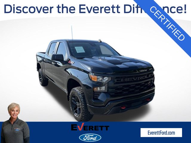 Black 2022 Chevrolet Silverado 1500 Pickup Truck Four-Wheel Drive Automatic