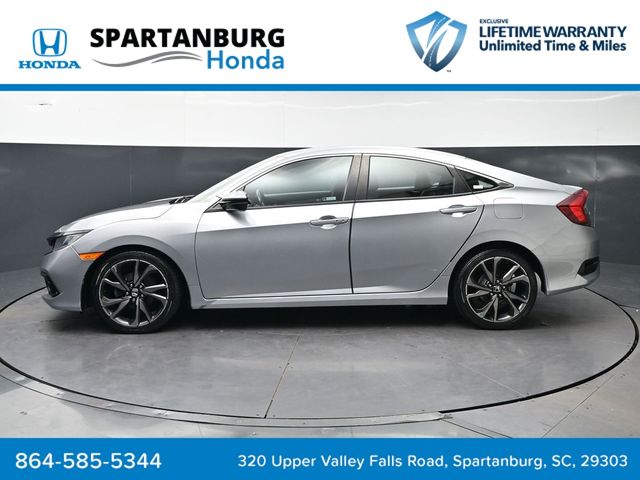 Lunar Silver Metallic 2021 Honda Civic Sedan Front-Wheel Drive Continuously Variable Transmission