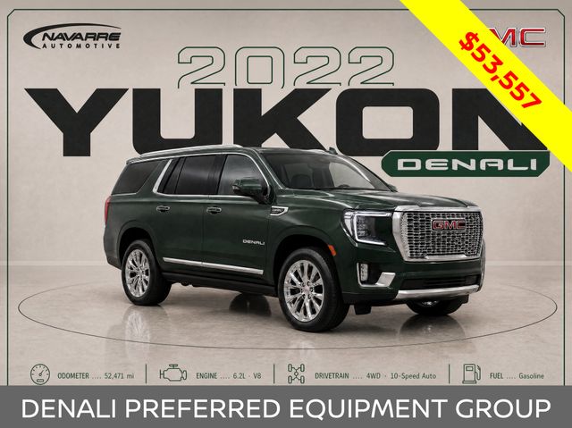 Hunter Green 2022 GMC Yukon SUV / Crossover Four-Wheel Drive