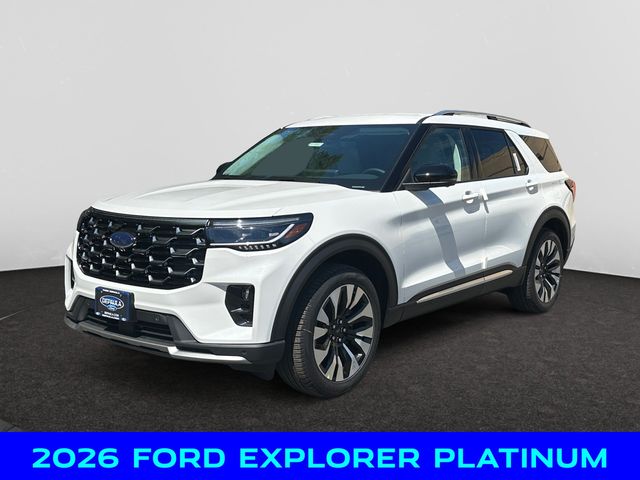 White Metallic 2026 Ford Explorer SUV / Crossover All-Wheel Drive Automatic