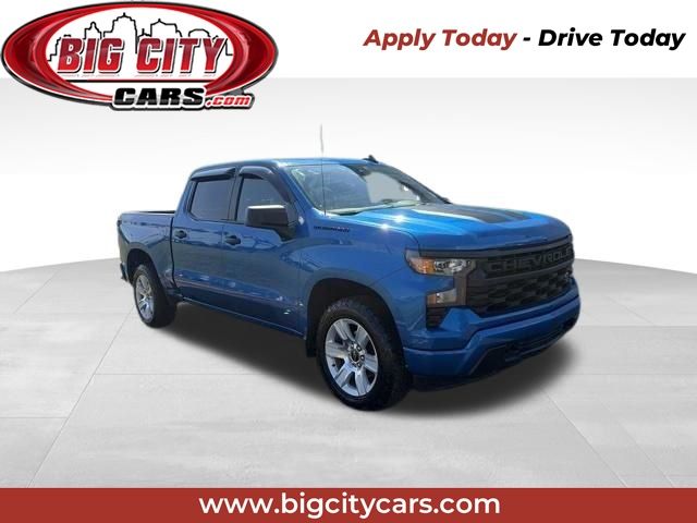 Glacier Blue Metallic 2024 Chevrolet Silverado 1500 Pickup Truck Four-Wheel Drive 8-Speed Automatic