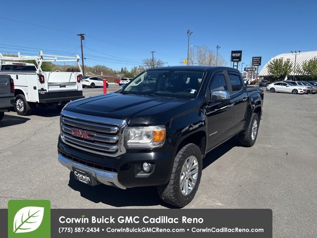 Onyx Black 2016 GMC Canyon SLT Crew Cab 4WD Pickup Truck Four-Wheel Drive 6-Speed Automatic