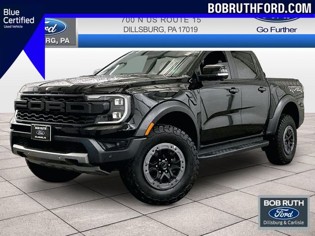 Shadow Black 2025 Ford Ranger Raptor SuperCrew 4WD Pickup Truck Four-Wheel Drive Automatic