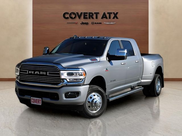 Billet Silver Metallic Clearcoat 2024 RAM 3500 Laramie Mega Cab DRW 4WD Pickup Truck Four-Wheel Drive 6-Speed Automatic