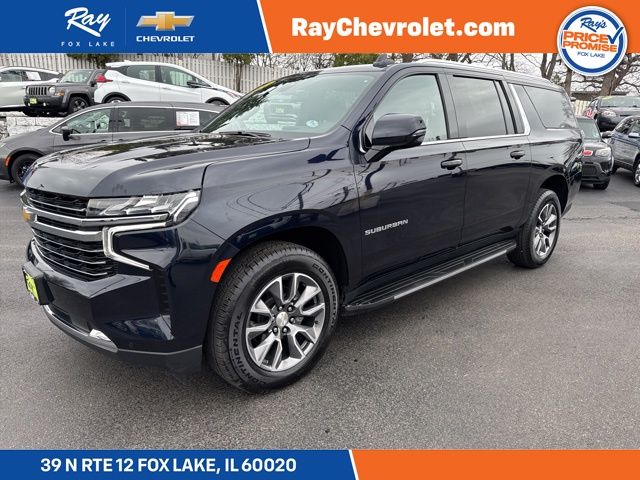 Midnight Blue Metallic 2022 Chevrolet Suburban LT 4WD SUV / Crossover Four-Wheel Drive