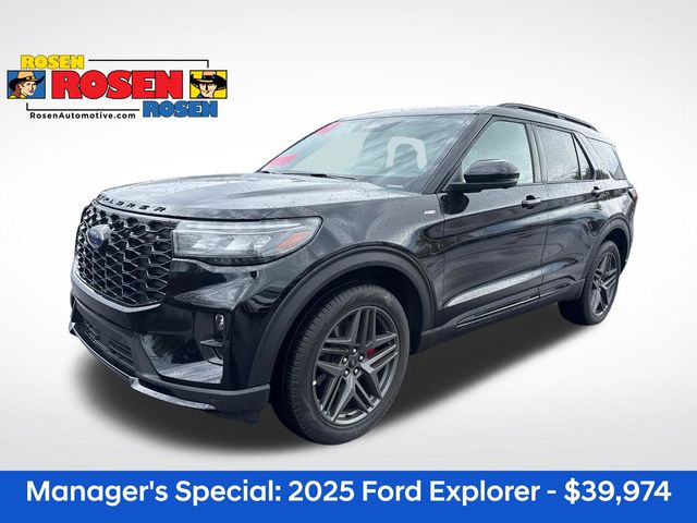 Black Metallic 2025 Ford Explorer SUV / Crossover All-Wheel Drive Automatic