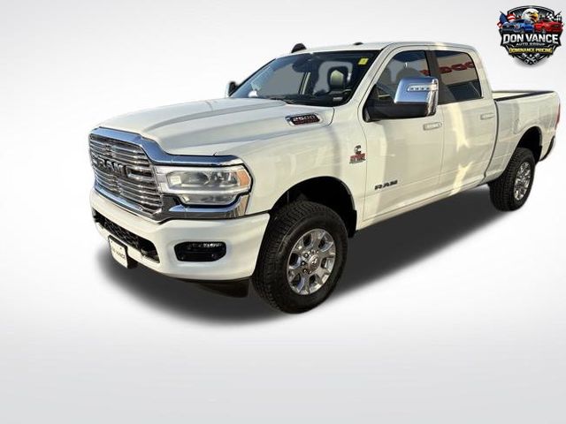 Bright White Clearcoat 2024 RAM 2500 Laramie Crew Cab 4WD Pickup Truck Four-Wheel Drive 6-Speed Automatic
