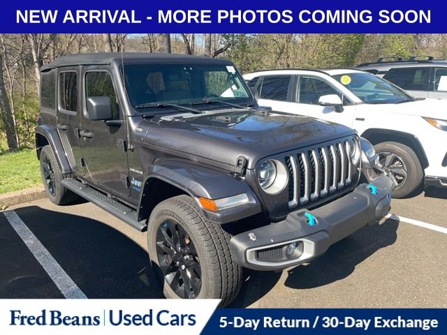 Gray (Granite Crystal Metallic Clearcoat) 2022 Jeep Wrangler 4xe Sahara 4WD SUV / Crossover Four-Wheel Drive 8-Speed Automatic