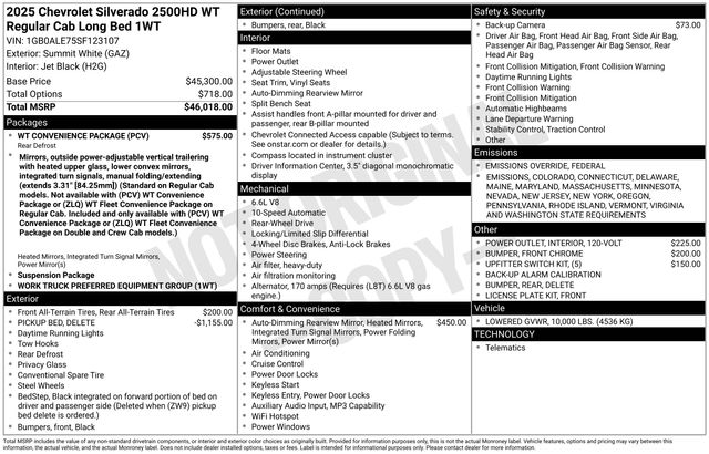 2025 Chevrolet Silverado 2500HD Work Truck photo