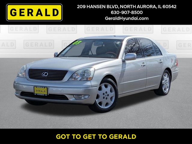 Silver 2003 Lexus LS 430 RWD Sedan Rear-Wheel Drive 5-Speed Automatic Overdrive