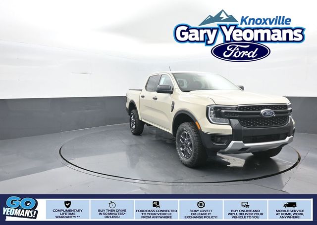 Desert Sand 2025 Ford Ranger XLT SuperCrew 4WD Pickup Truck Four-Wheel Drive Automatic