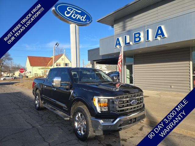 Blue Metallic 2021 Ford F-150 Lariat SuperCrew 4WD Pickup Truck Four-Wheel Drive Automatic