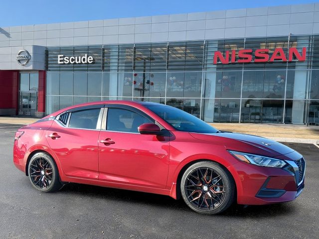 Red (Scarlet Ember Tintcoat) 2021 Nissan Sentra Sedan Front-Wheel Drive Continuously Variable Transmission