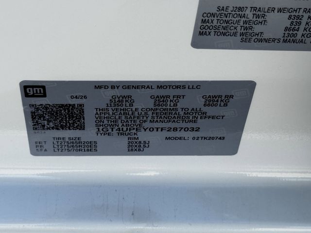 2026 GMC Sierra 2500HD AT4 White at Wharton Chevrolet GMC