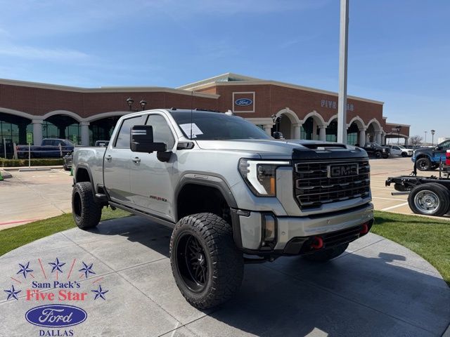 Sterling Metallic 2024 GMC Sierra 2500HD AT4 Crew Cab 4WD Pickup Truck Four-Wheel Drive Automatic