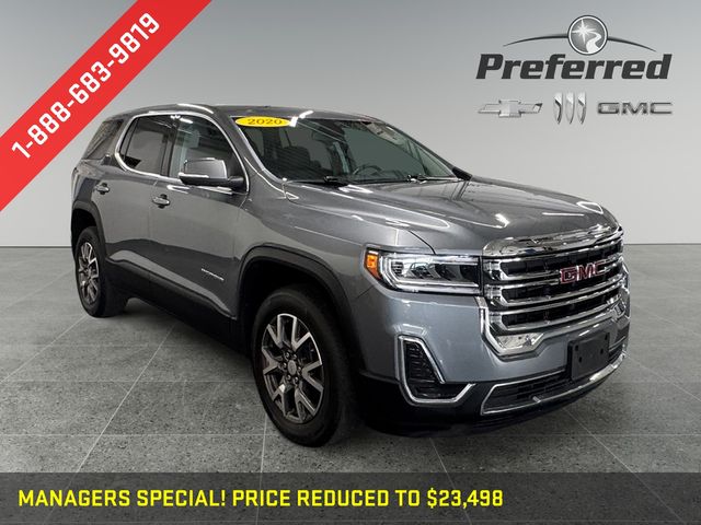 Gray (Satin Steel Metallic) 2020 GMC Acadia SLE AWD SUV / Crossover Four-Wheel Drive 9-Speed Automatic