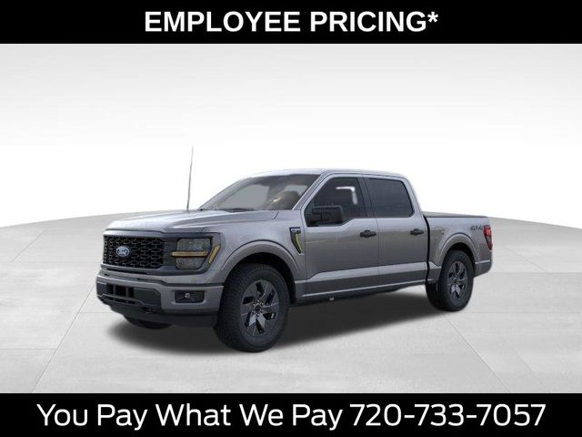 Gray Metallic 2025 Ford F-150 STX SuperCrew 4WD Pickup Truck Four-Wheel Drive Automatic
