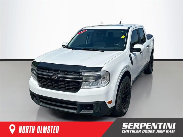 Oxford White 2022 Ford Maverick XLT SuperCrew AWD Pickup Truck All-Wheel Drive 8-Speed Automatic