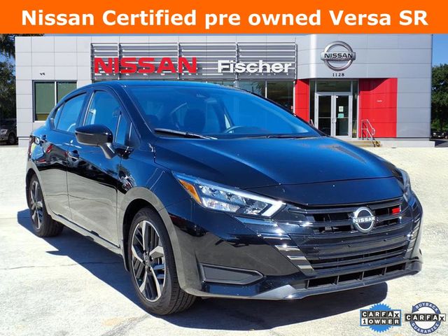 Super Black Metallic 2025 Nissan Versa SR FWD Sedan Front-Wheel Drive Continuously Variable Transmission