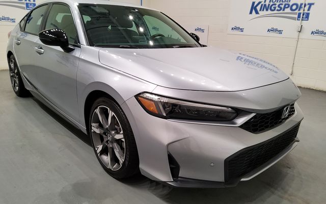 Solar Silver Metallic 2025 Honda Civic Hybrid Sport Touring Hatchback FWD Hatchback Front-Wheel Drive Continuously Variable Transmission