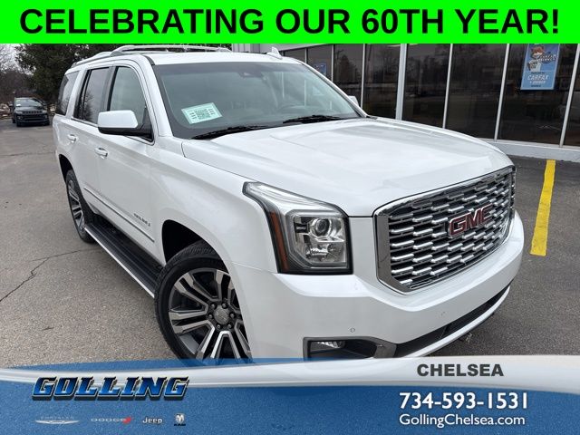 White Frost Tricoat 2019 GMC Yukon Denali 4WD SUV / Crossover Four-Wheel Drive