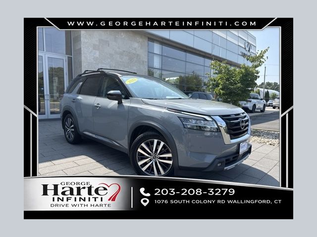 Solid Gray/Super Black 2022 Nissan Pathfinder SUV / Crossover All-Wheel Drive 9-Speed Automatic