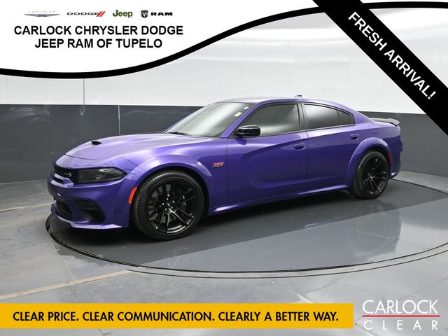 Purple (Plum Crazy Pearlcoat) 2023 Dodge Charger Scat Pack Widebody RWD Sedan Rear-Wheel Drive 8-Speed Automatic