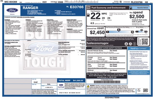 Used 2024 Ford Ranger Truck