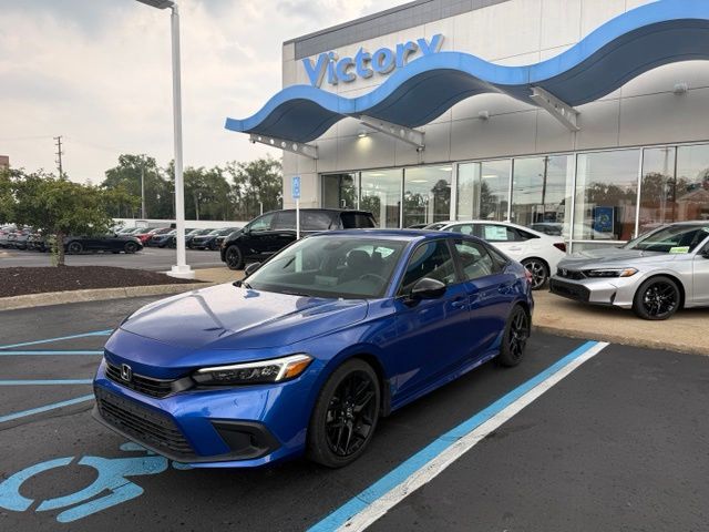 Aegean Blue Metallic 2024 Honda Civic Sedan Front-Wheel Drive Continuously Variable Transmission