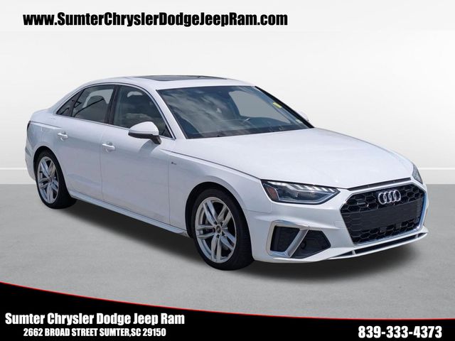 Ibis White 2022 Audi A4 quattro Premium Plus S Line 45 TFSI AWD Sedan All-Wheel Drive 7-Speed Automatic
