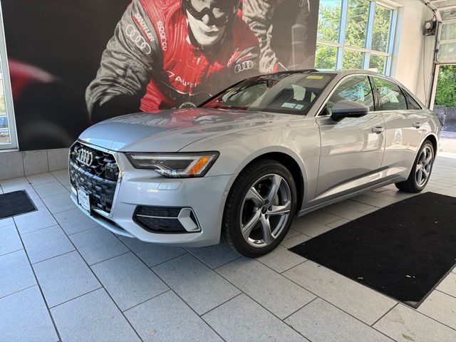 Silver Metallic 2025 Audi A6 quattro Premium Plus 45 TFSI Sedan All-Wheel Drive 7-Speed Automatic