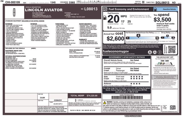 2025 Lincoln Aviator Reserve