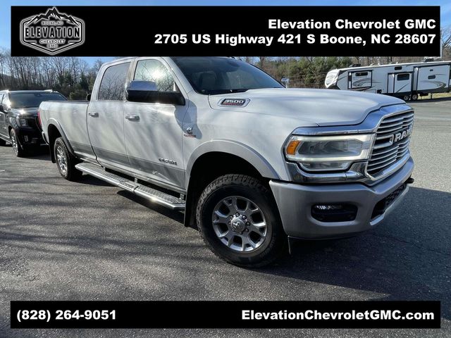 Bright White Clearcoat 2021 RAM 3500 Laramie Crew Cab LB 4WD Pickup Truck Four-Wheel Drive 6-Speed Automatic