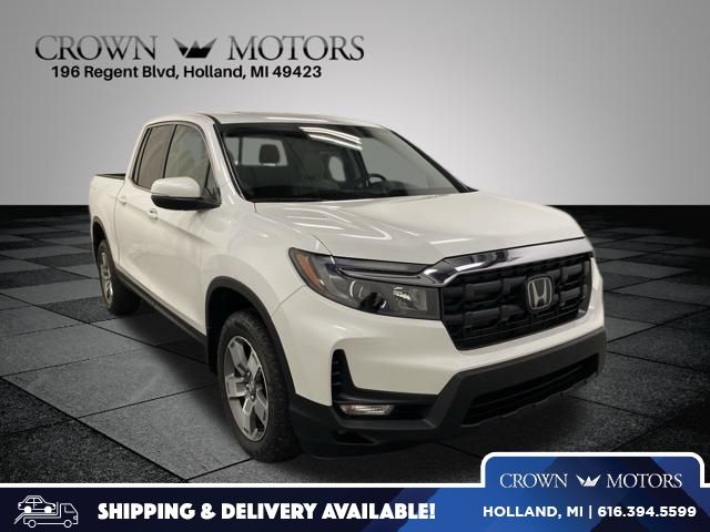 Platinum White Pearl 2024 Honda Ridgeline Pickup Truck All-Wheel Drive 9-Speed Automatic