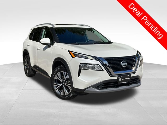 Pearl White Tricoat 2023 Nissan Rogue SV AWD SUV / Crossover All-Wheel Drive Continuously Variable Transmission