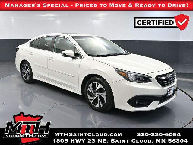 Crystal White Pearl 2022 Subaru Legacy Premium AWD Sedan All-Wheel Drive Continuously Variable Transmission