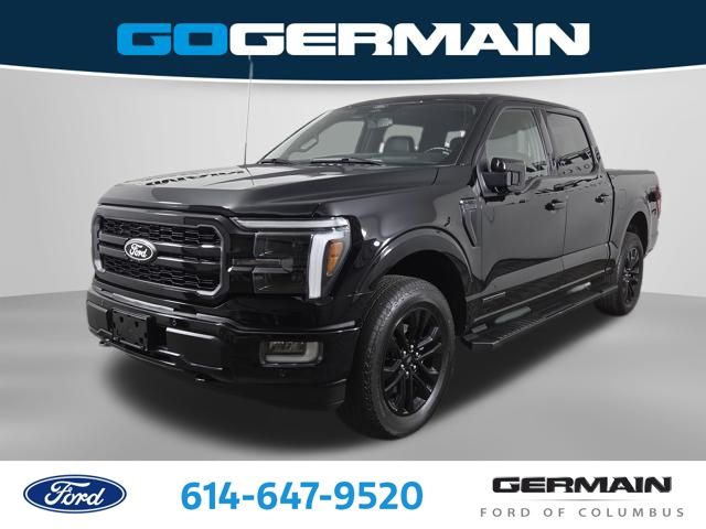 Agate Black Metallic 2024 Ford F-150 Lariat SuperCrew 4WD Pickup Truck Four-Wheel Drive Automatic