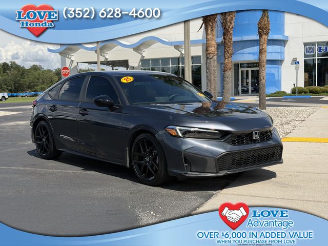 Gray 2025 Honda Civic Hatchback Hatchback Front-Wheel Drive Continuously Variable Transmission
