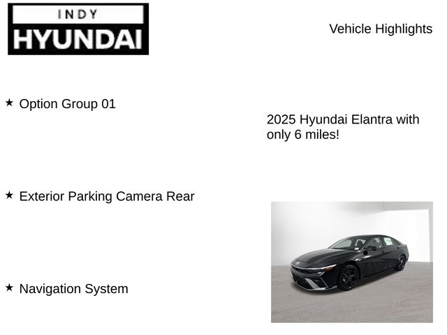 New 2025 Hyundai Elantra For Sale in Indianapolis, IN