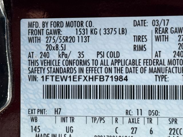 Used 2017 Ford F-150 Truck