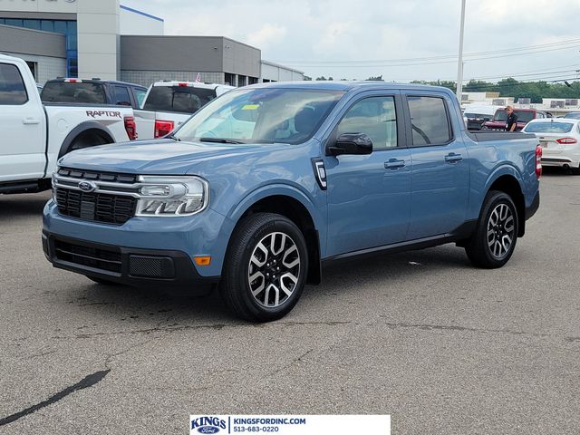 Blue (Azure Gray Metallic Tri-Coat) 2024 Ford Maverick Lariat SuperCrew FWD Pickup Truck Front-Wheel Drive Continuously Variable Transmission