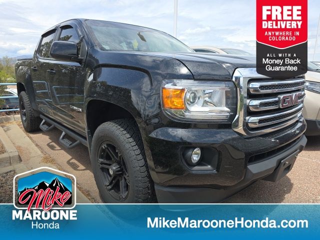 Onyx Black 2019 GMC Canyon SLE Crew Cab 4WD Pickup Truck Four-Wheel Drive 8-Speed Automatic