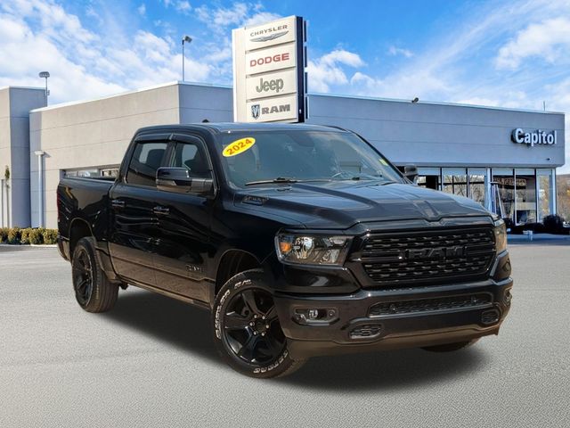 Diamond Black Crystal Pearlcoat 2024 RAM 1500 Pickup Truck Four-Wheel Drive 8-Speed Automatic