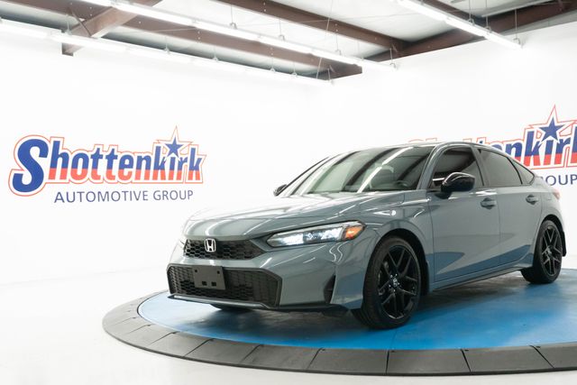 Sonic Gray Pearl 2025 Honda Civic Hybrid Hatchback Front-Wheel Drive Continuously Variable Transmission