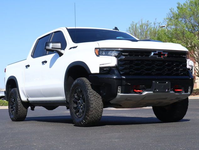 White 2023 Chevrolet Silverado 1500 ZR2 Crew Cab 4WD Pickup Truck Four-Wheel Drive Automatic
