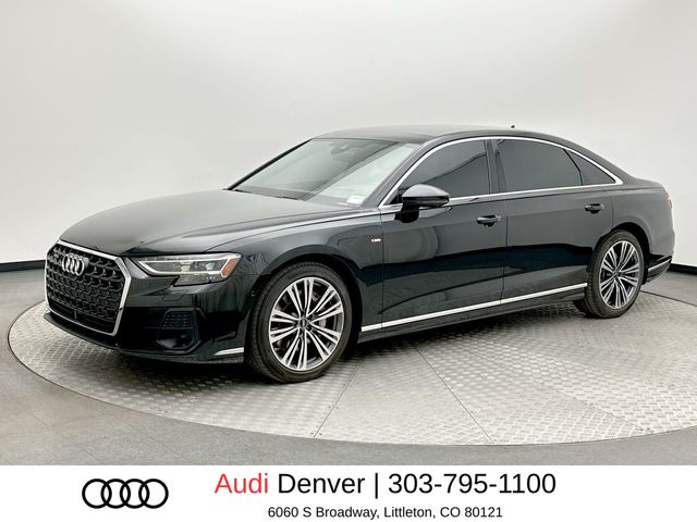 Black Metallic 2023 Audi A8 L quattro 55 TFSI Sedan All-Wheel Drive 8-Speed Automatic