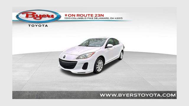 Crystal White Pearl Mica/Black 2013 Mazda MAZDA3 i Grand Touring Sedan Front-Wheel Drive 6-Speed Automatic